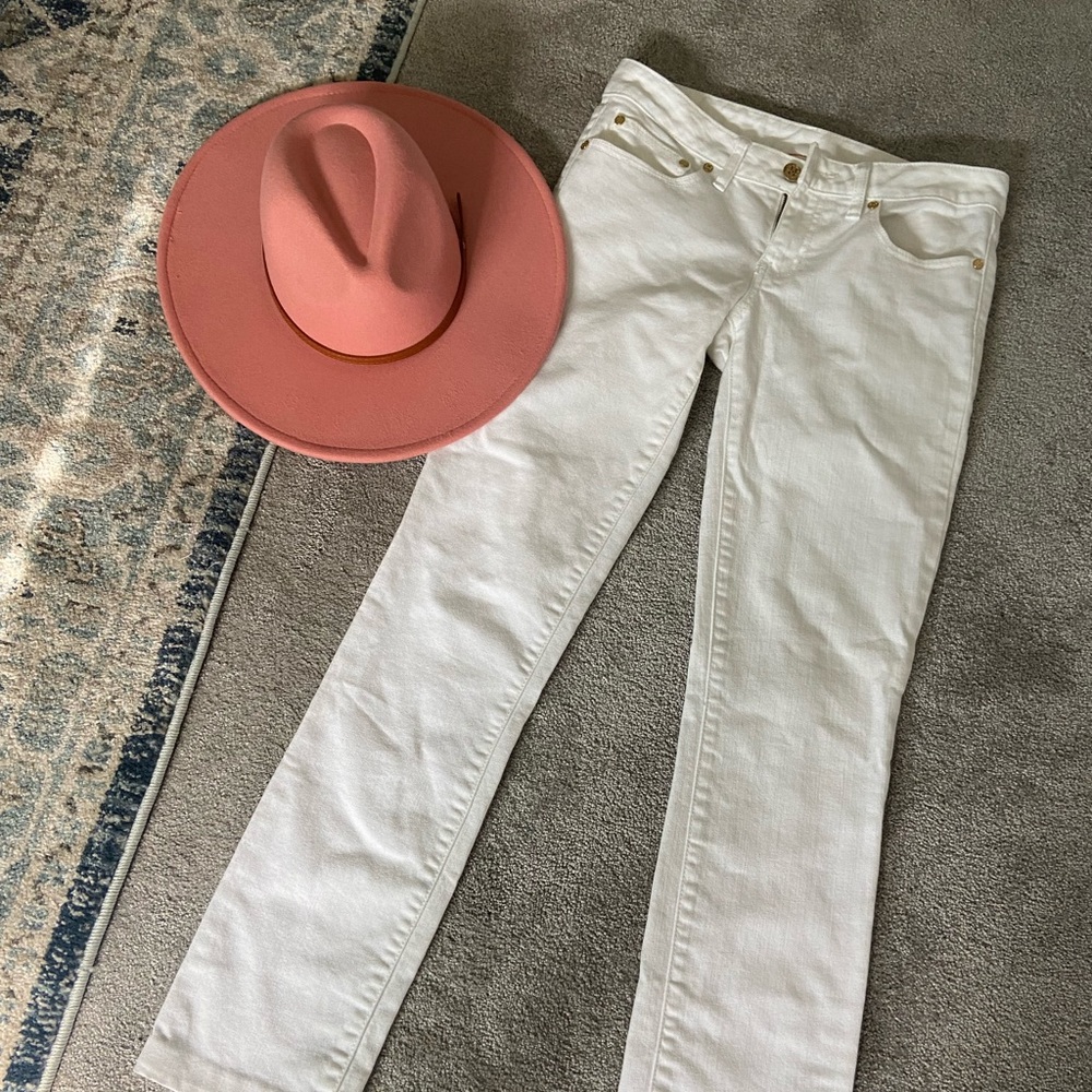 Tory Burch White Super Skinny Jeans